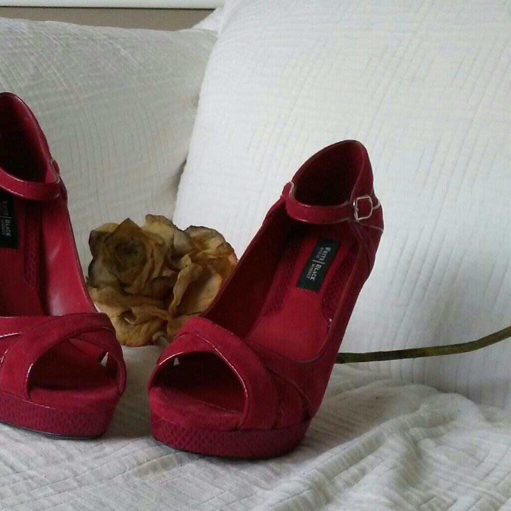 Red Suede White House Black Market Heel